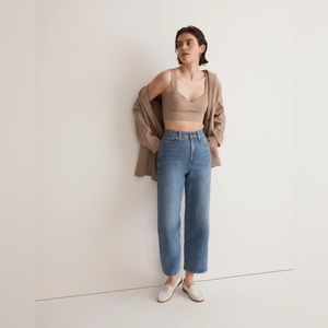 Madewell The Petite Perfect Vintage Wide Leg Crop Jeans in Cresslow Wash 29P